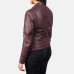 Kelsee Maroon Leather Jacket